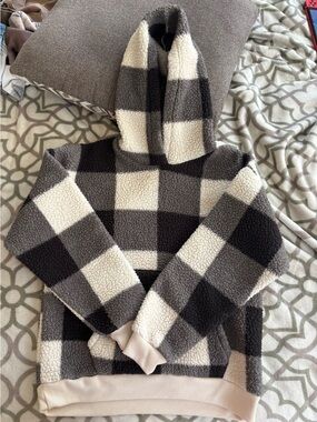AE Cozy Sherpa Plaid Hoodie